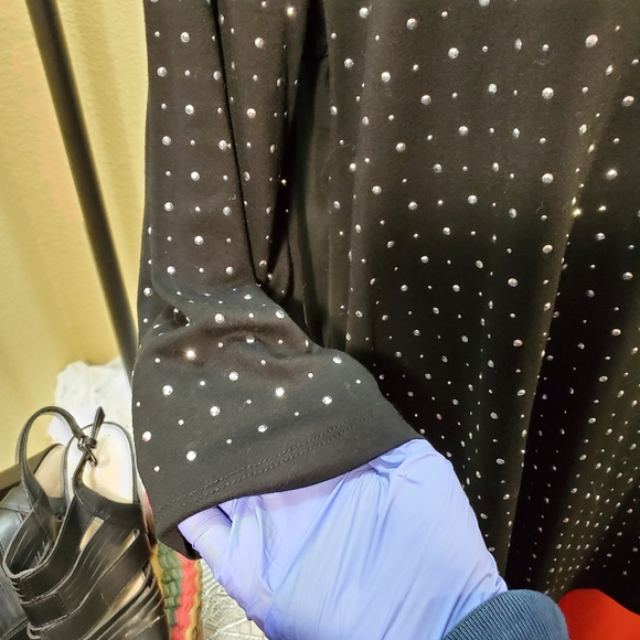 JM Collection Black Top with Bling sz XL NwT - Picture 4 of 12